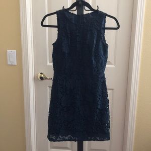 JCREW Navy crochet dress